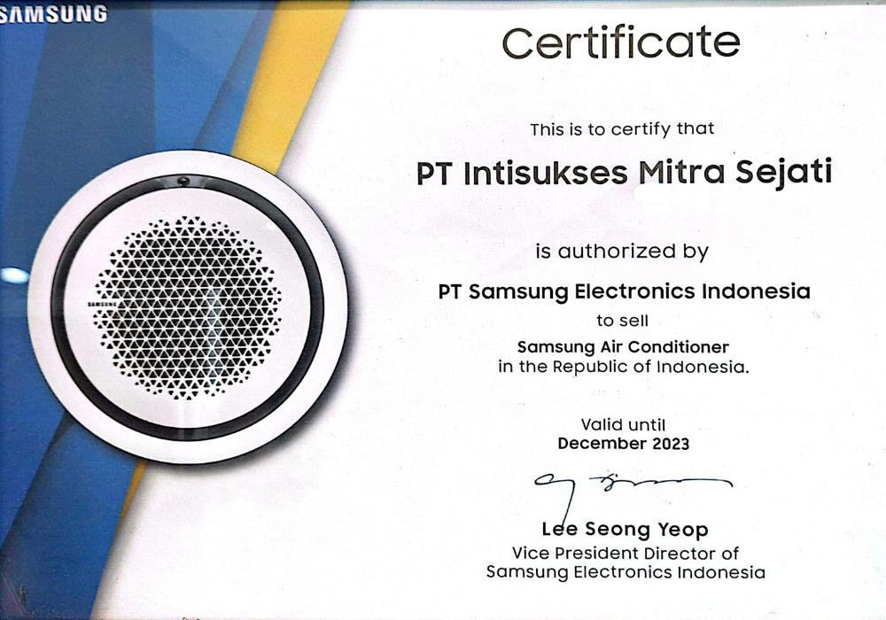 Certificate Authorized Samsung Electronic Indonesia