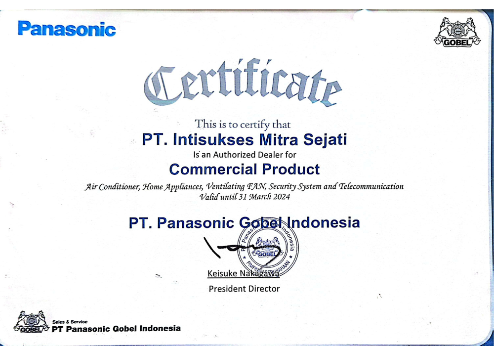Certificate Authorized Panasonic